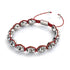 Blush Nocturne | Silver Hematite Skulls x Pink GloWeave | Macrame Bracelet